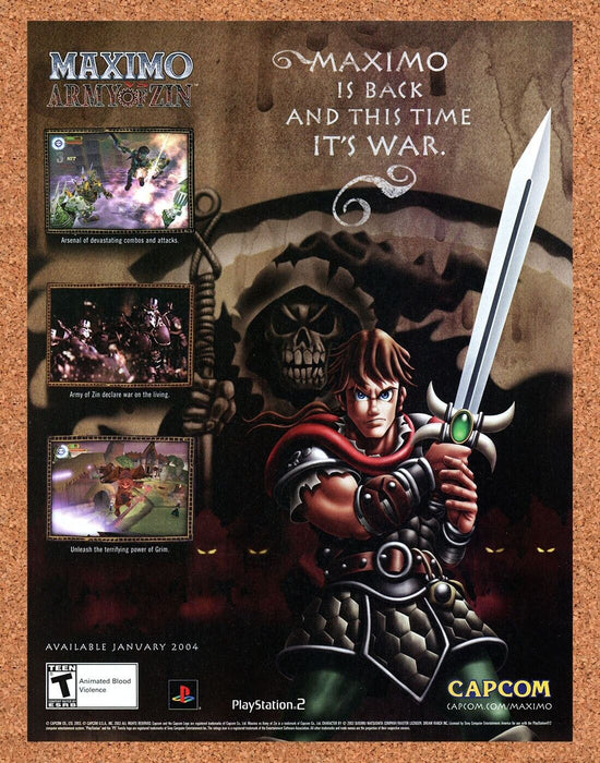 2004 Maximo Army Of Zin PS2 Original Ad v1 - for just $17.99! 