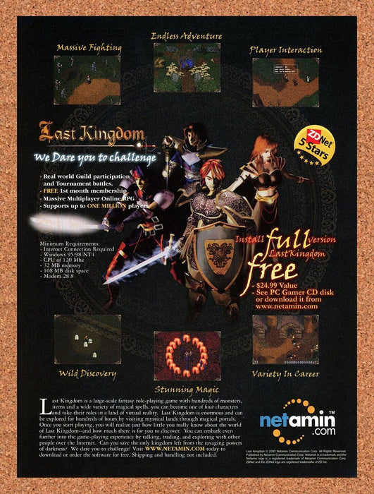 2001 Last Kingdom PC Original Ad - for just $17.99! 