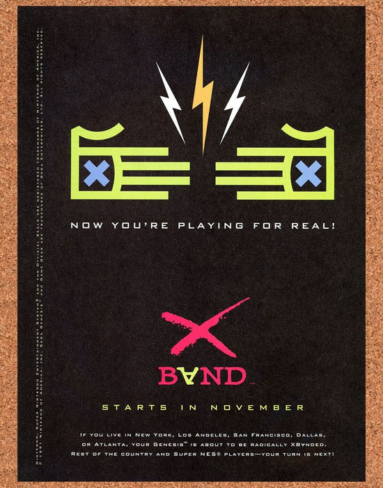 1994 Nintendo SNES XBand Original Ad v1 - for just $17.99! 