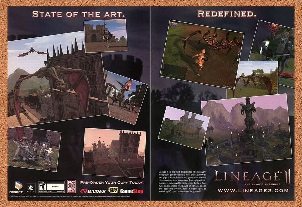 2006 Lineage II PC Original GameStop Ad v1 - for just $21.49! 