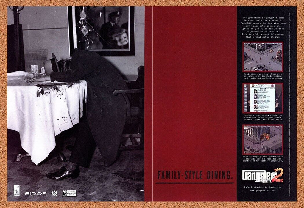 2001 Gangsters 2 Vendetta PC Original Ad - for just $21.49! 