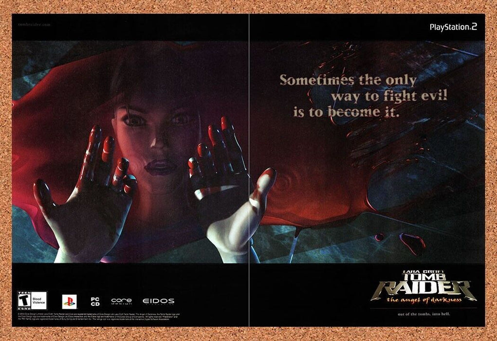 2003 Tomb Raider Angel Of Darkness PS2 Original Bloody Ad - for just $22.49! 