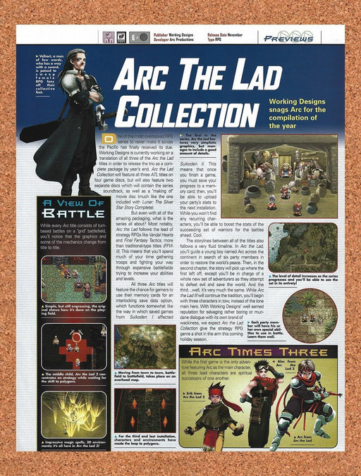 2000 Arc The Lad Collection PS1 Original Advertisement vr1 - for just $19.49! 