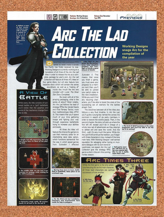 2000 Arc The Lad Collection PS1 Original Advertisement vr1 - for just $19.49! 