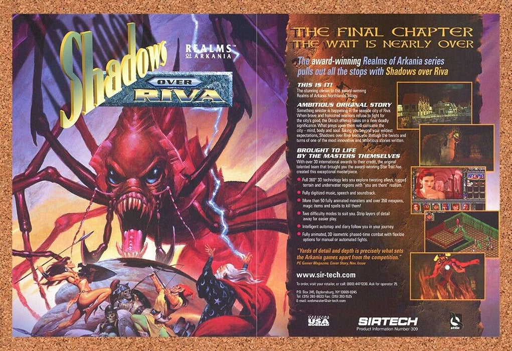 1999 Shadows Over Riva PC Original Ad - for just $21.49! 