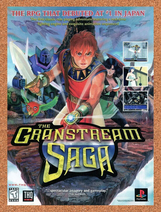 2000 Granstream Saga PS1 Original Ad - for just $17.99! 