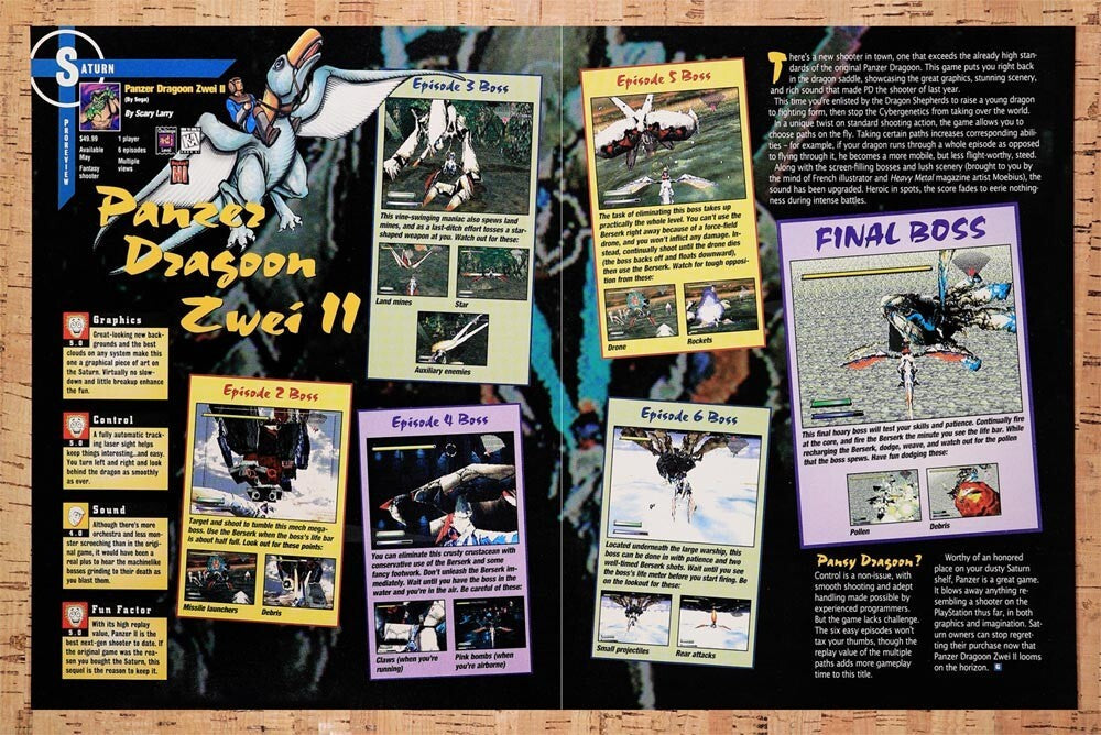 1996 Panzer Dragoon Zwei II Saturn Original Ad v1 - for just $21.49! 