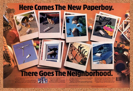 1992 Paperboy NES Original Ad v2 - for just $21.49! 