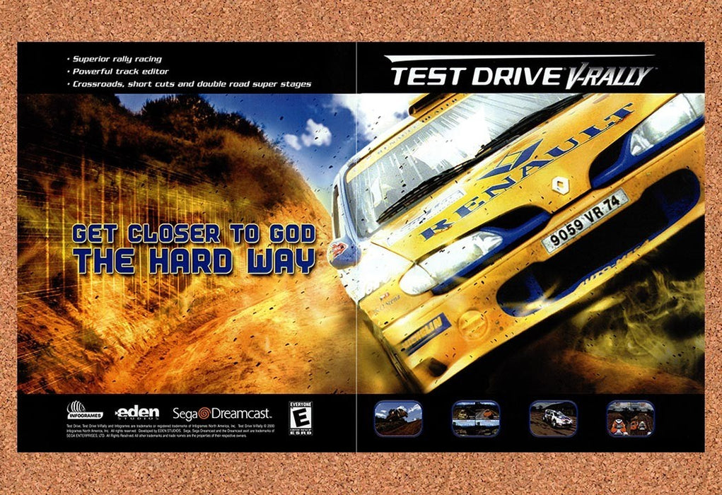 2001 Test Drive V-Rally Dreamcast Original Advertisement v1 - for just $23.99! 