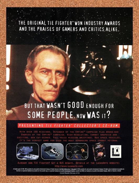 1995 Star Wars Tie Fighter PC Original Ad - for just $17.99! 