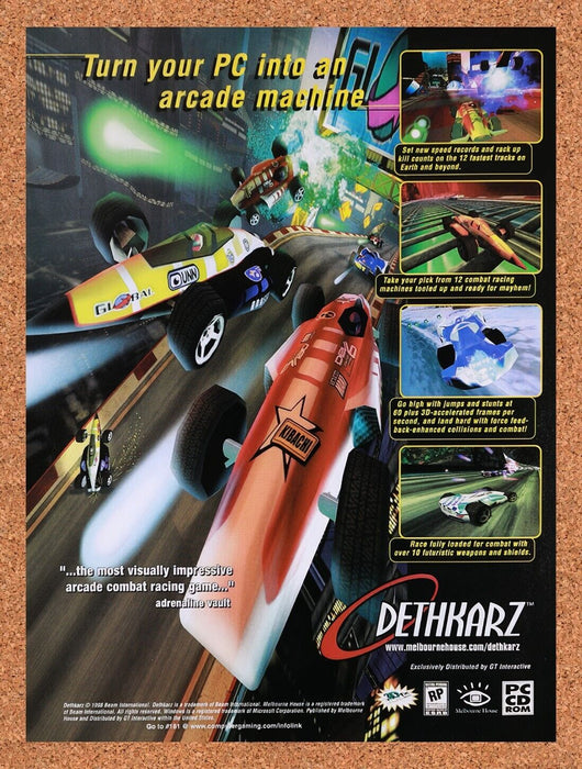 1999 Dethkarz PC Original Ad v1 - for just $15.29! 