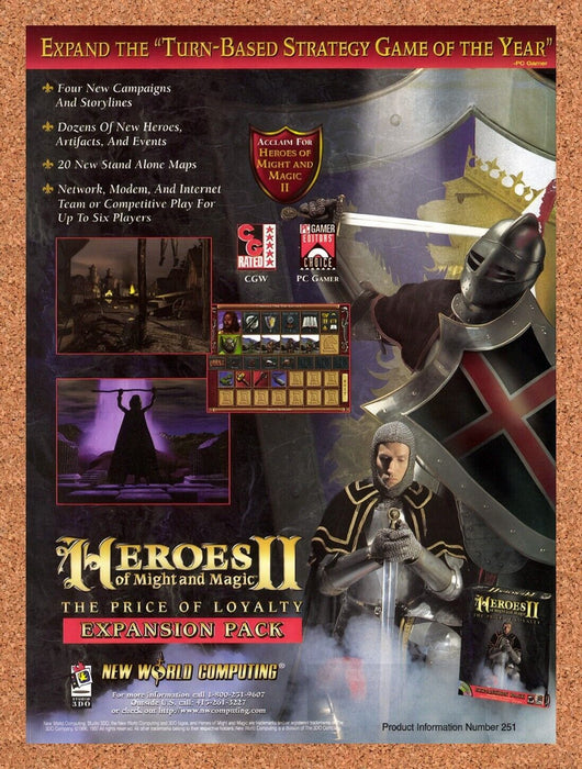 1997 Heroes Of Might And Magic II The Price Of Loyalty PC Original Ad v1 - for just $15.29! 