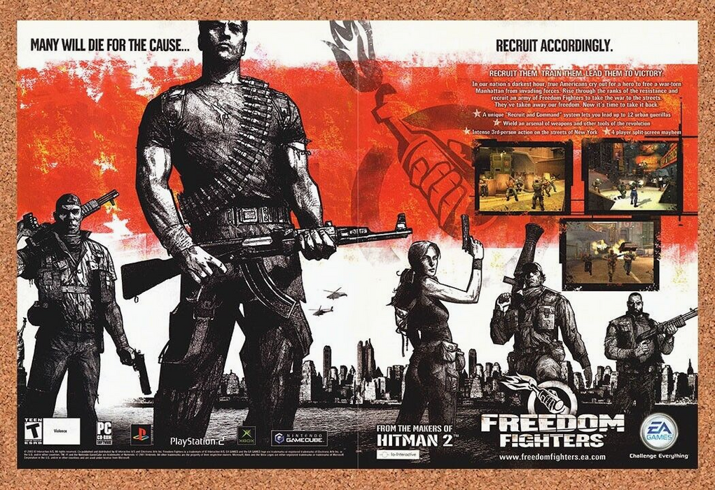 2003 Original Freedom Fighters PS2 Ad - for just $21.49! 