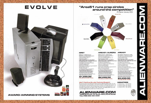 2001 Alienware Evolve Area-51 Original Ad v7 - for just $21.49! 