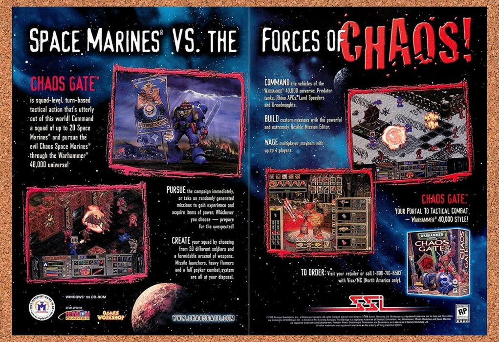 1998 Warhammer Chaos Gate PC Original Advertisement v2 - for just $23.99! 