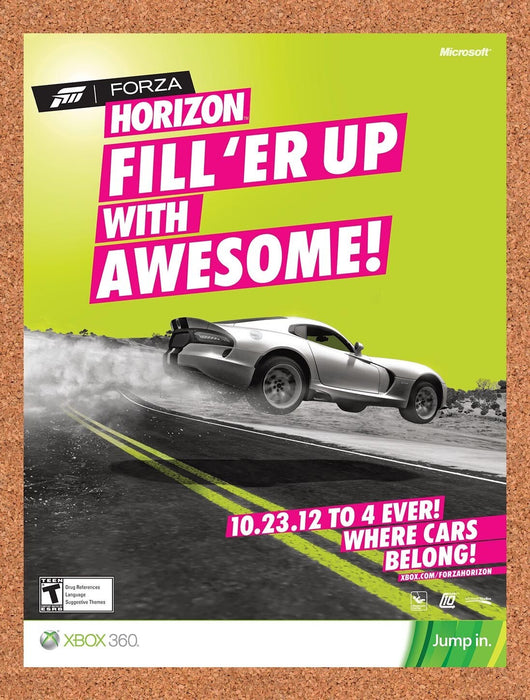 2012 Forza Horizon Xbox 360 Original Ad v2 - for just $17.99! 