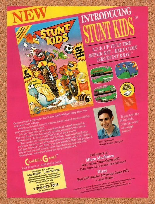 1992 Stunt Kids NES Original Ad v1 - for just $17.99! 