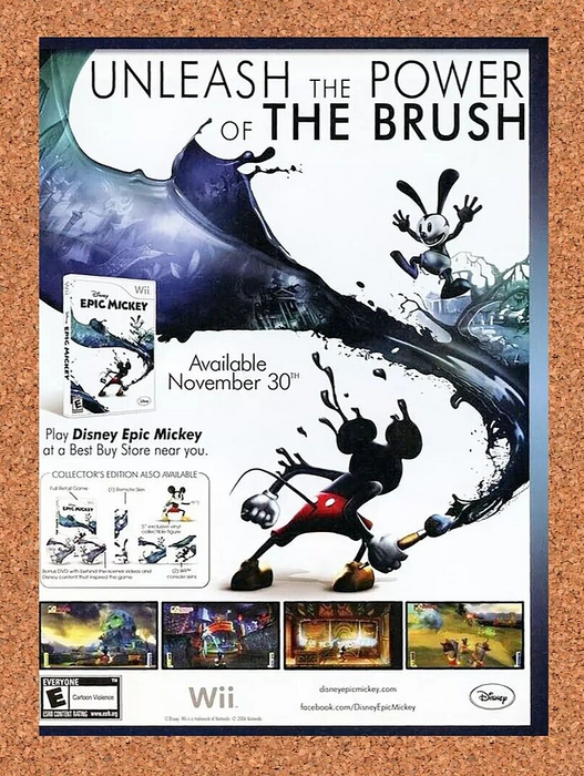 2006 Epic Mickey Wii Original Ad - for just $17.99! 