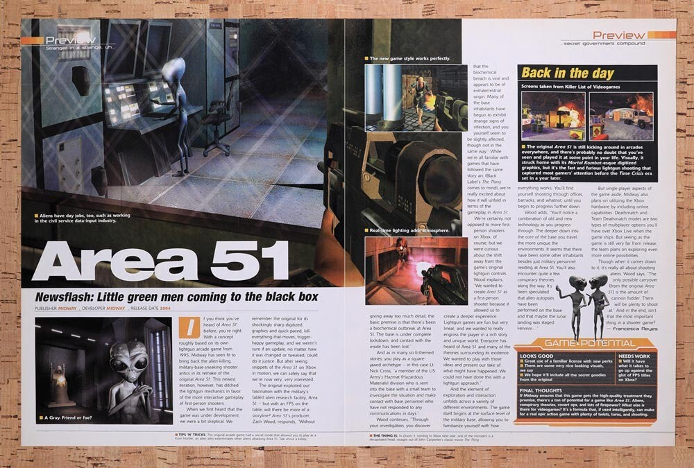 2003 Area-51 Xbox Original Ad v4 - for just $21.49! 