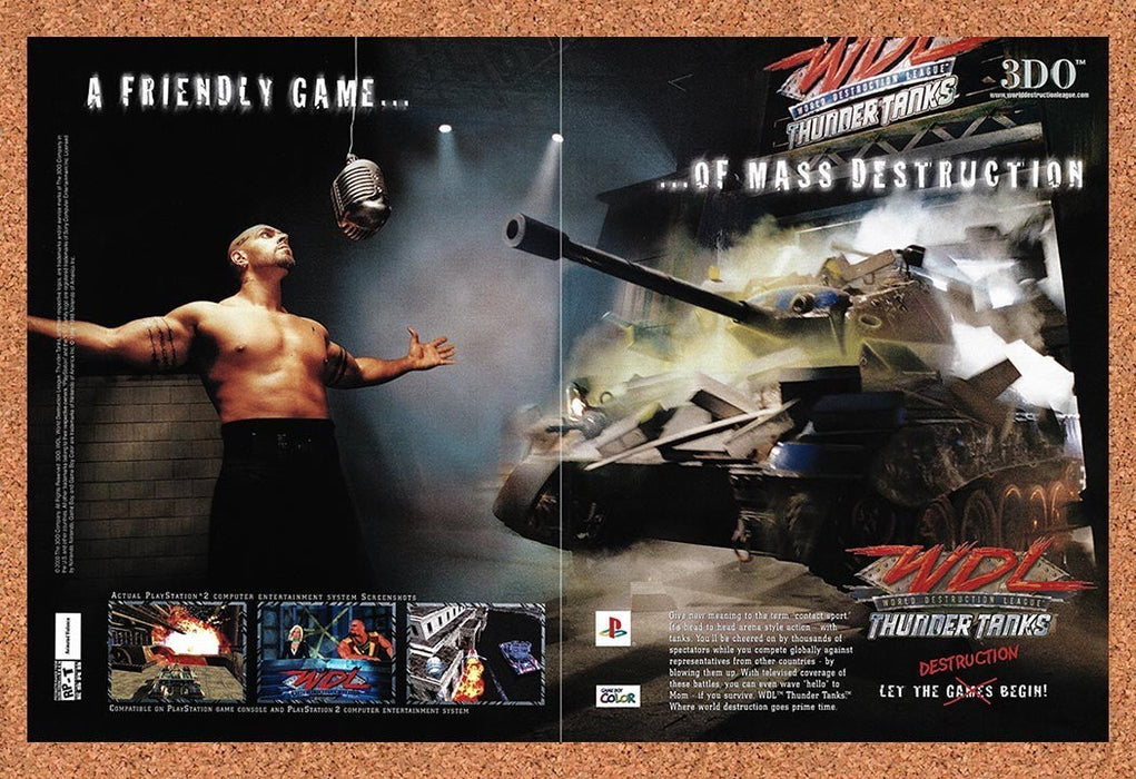 2000 WDL World Destruction League PS1 Original Advertisement v4 - for just $23.99! 