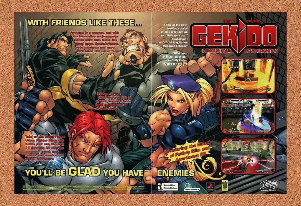 2001 Gekido PS1 GBA Original Ad - for just $21.49! 