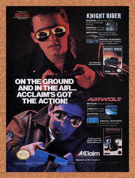1990 Acclaim NES Games Original Ad v4 - for just $15.29! 