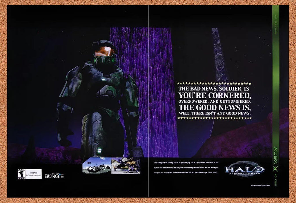 2001 Halo Xbox Original Advertisement v6 - for just $24.99! 