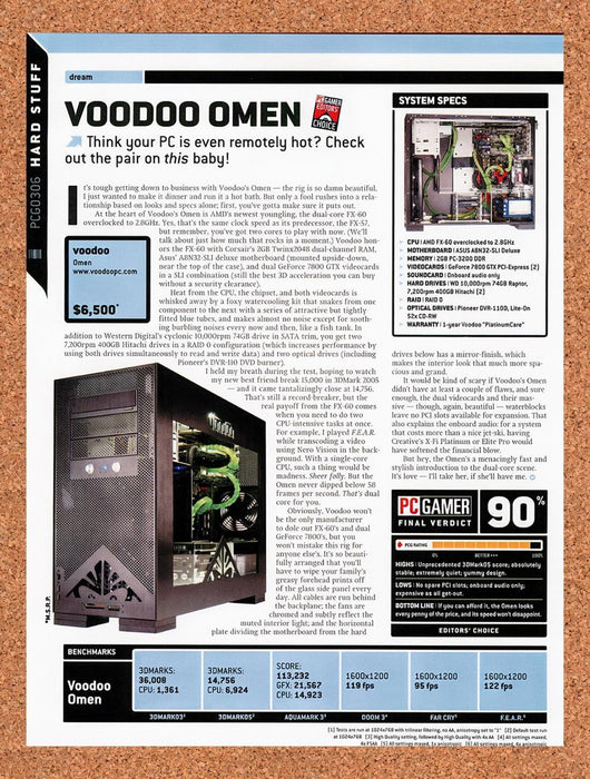 2006 VoodooPC Omen Original Ad vr3 - for just $19.49! 