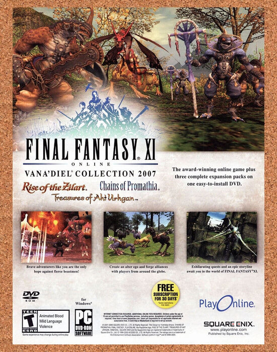 2007 Final Fantasy XI Online Vana'diel Original Ad - for just $17.99! 