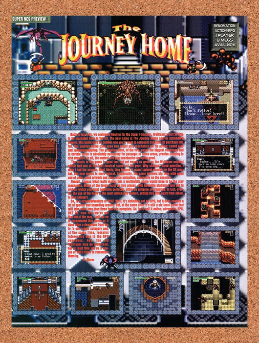 1993 The Journey Home SNES Original Ad v1 - for just $17.99! 