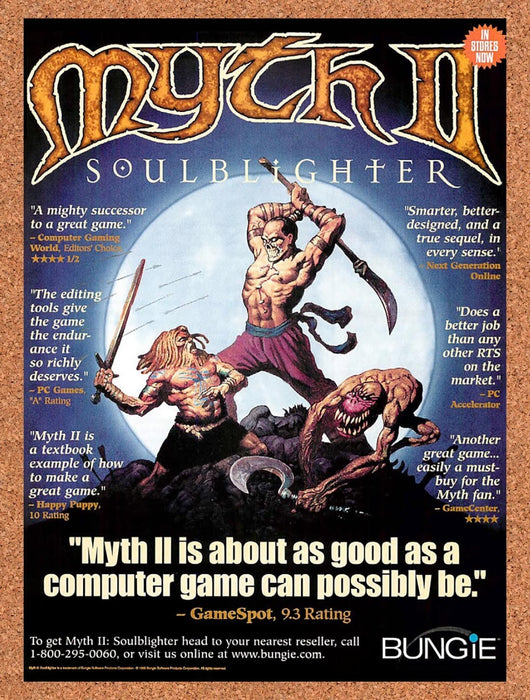 1999 Myth II Soulblighter PC Original Ad v5 - for just $19.49! 