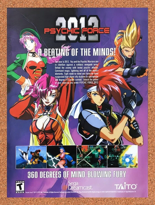 2000 Psychic Force 2013 Dreamcast Original Ad v1 - for just $15.29! 