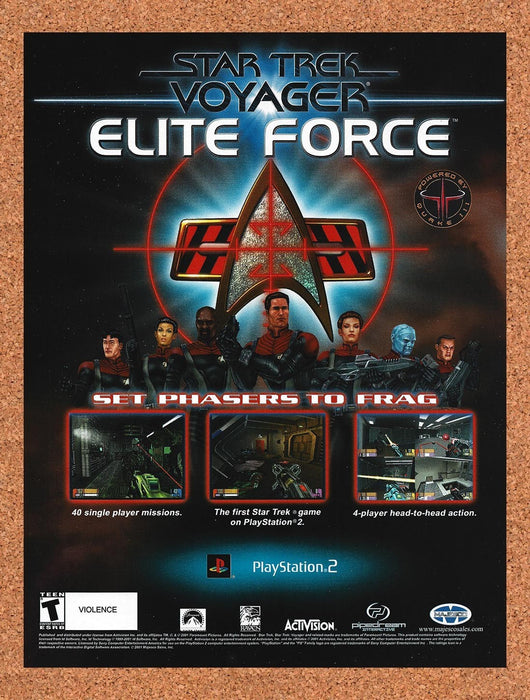 2002 Star Trek Voyager Elite Force 1 PS2 Original Ad v4 - for just $19.49! 