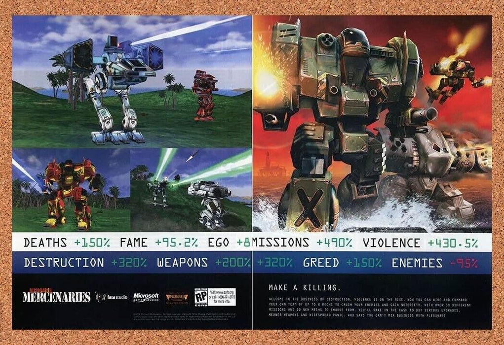 2004 MechWarrior 4 Mercenaries PC Original Ad - for just $22.49! 