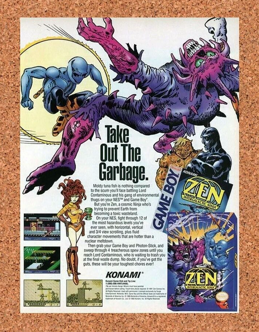 1993 Zen Intergalactic Ninja Game Boy Original Ad - for just $17.99! 