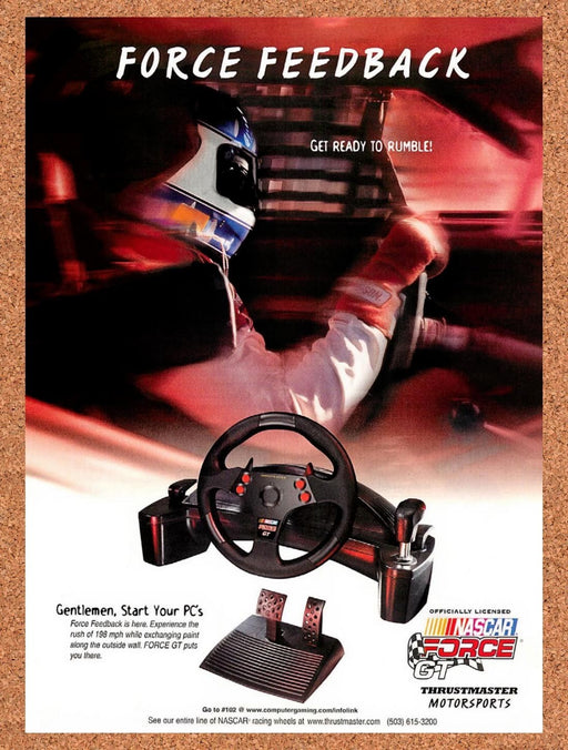 1998 Thrustmaster Motorsports Nascar Force GT Original Advertisement v3 - for just $19.49! 