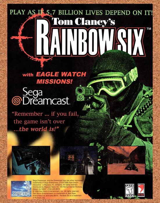2002 Rainbow Six Dreamcast Original Ad v4 - for just $17.99! 