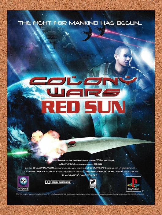 2000 Colony Wars Red Sun PS1 Original Advertisement v1 - for just $19.49! 