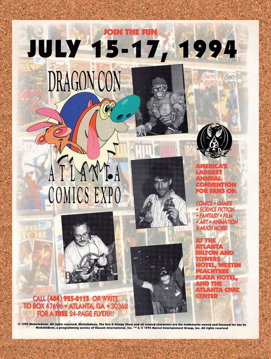 1995 Dragon Con Atlanta Comics Expo. Ad Original Ad v1 - for just $17.99! 