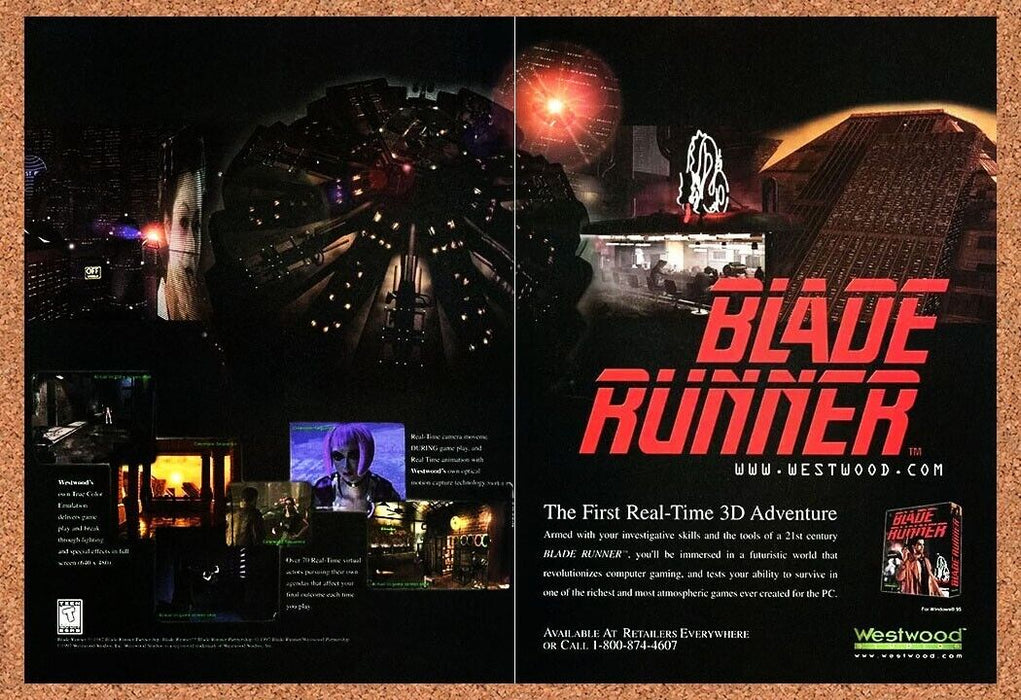 1998 Blade Runner PC Original Ad - for just $21.49! 