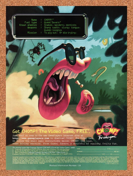 1996 Chomp The Video Game PC Original Ad v1 - for just $19.49! 