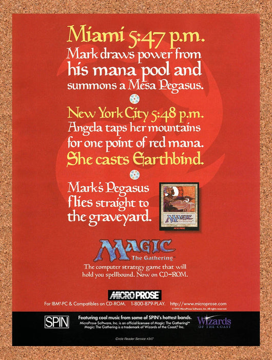 1995 Magic The Gathering 1 CD-ROM Original Ad v5 - for just $17.99! 