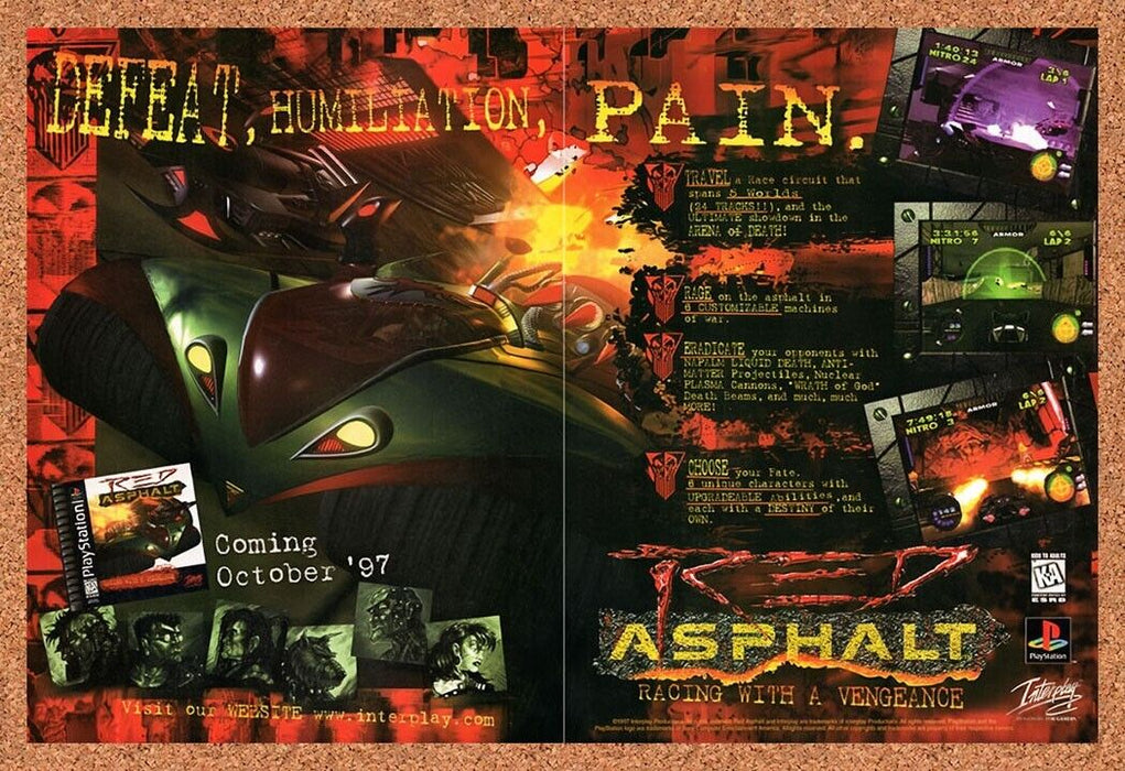 1997 Red Asphalt PS1 Original Ad v2 - for just $18.27! 
