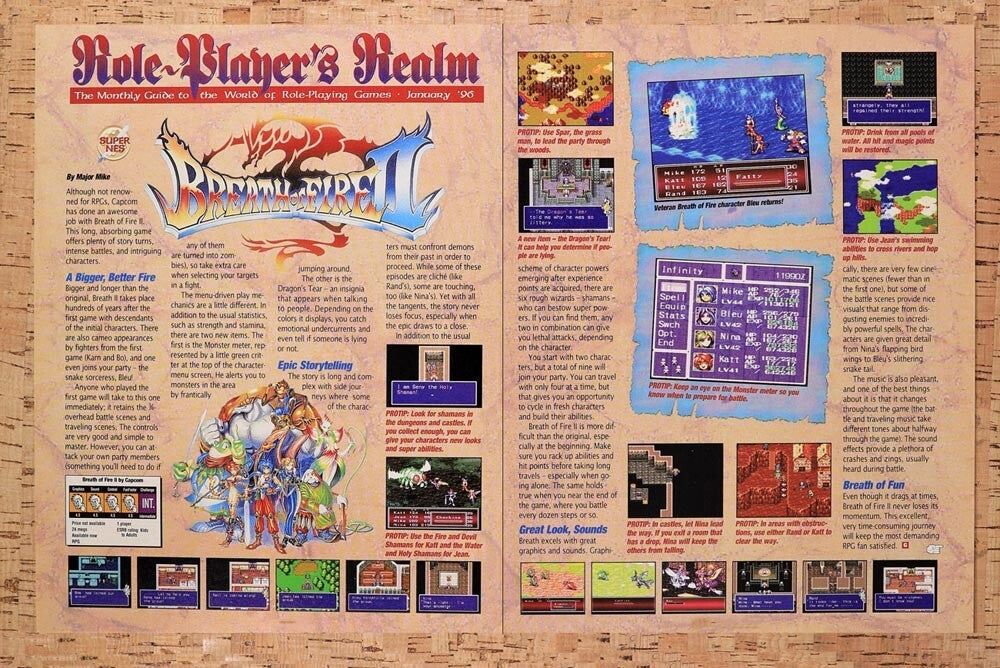 1996 Breath Of Fire II SNES Original Ad v5 - for just $21.49! 