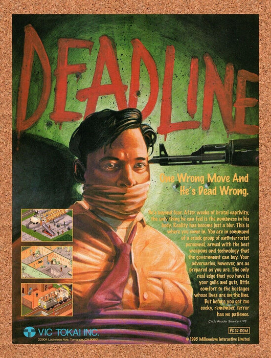 1995 Deadline PC Original Ad - for just $17.99! 