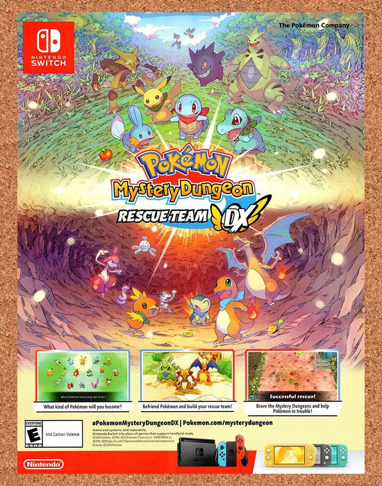 2020 Pokemon Mystery Dungeon Rescue Team DX Switch Original Ad v2 - for just $17.99! 