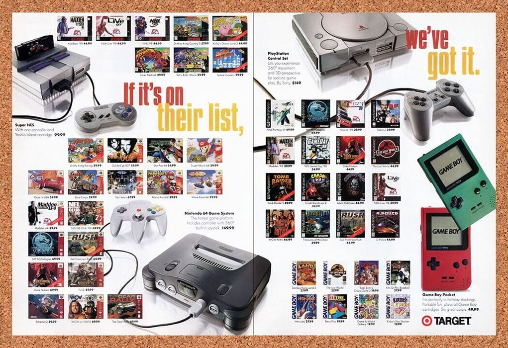 1997 Target N64 PS1 Games Original Ad v1 - for just $18.27! 