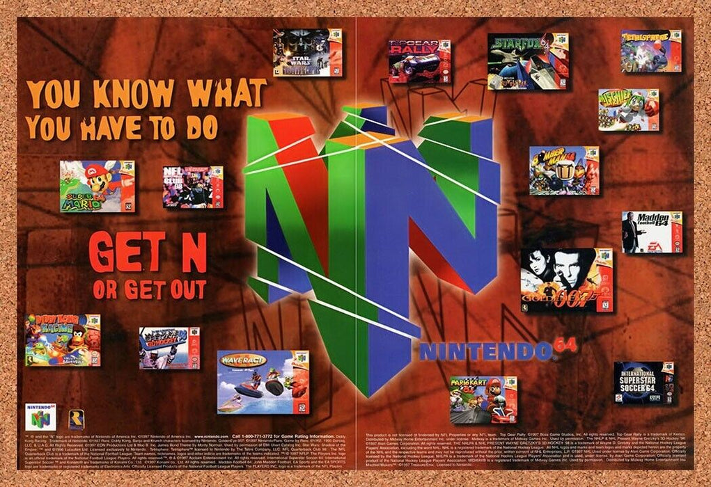 1998 Nintendo N64 Games Original Ad v3 - for just $18.27! 