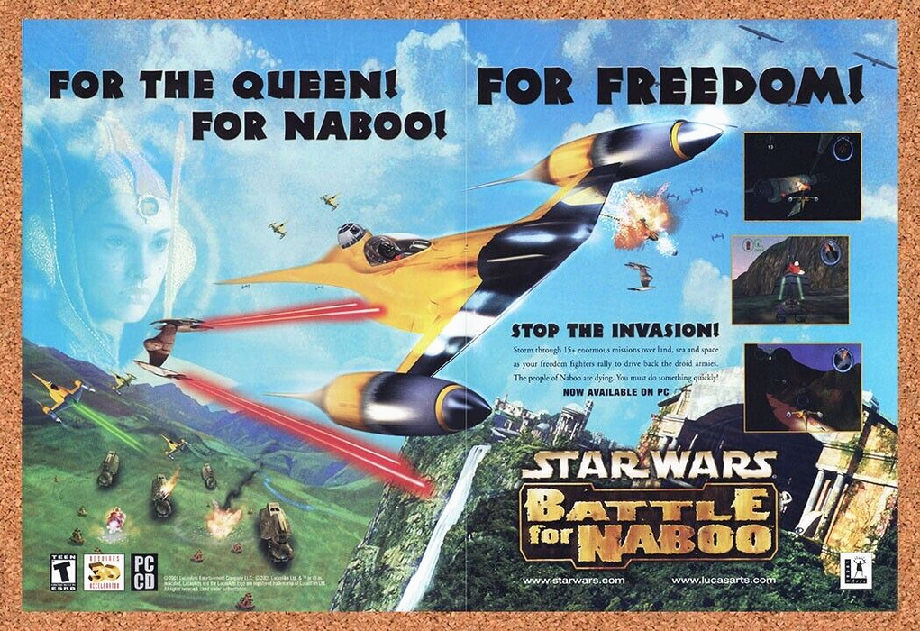 2001 Star Wars Battle For Naboo PC Original Ad - for just $21.49! 