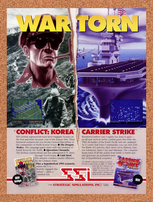 1992 SSI Military IBM Games Original Advertisement v5 - for just $19.49! 